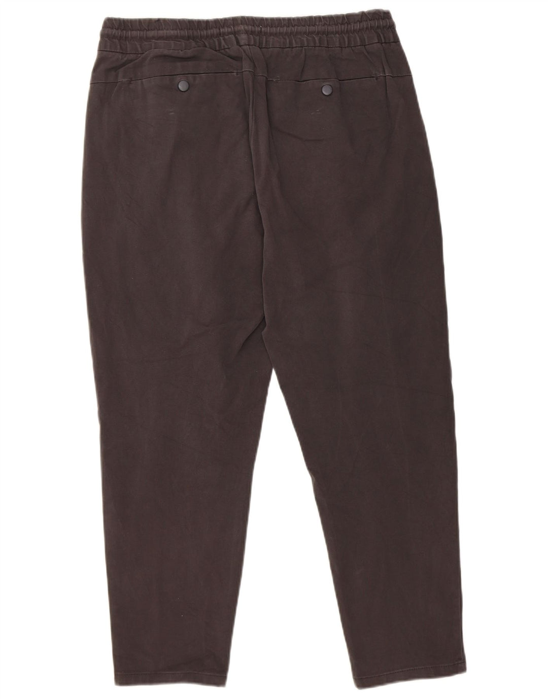 Zara Herre Pegged Cropped Trousers W32 L25 Grå Bomuld