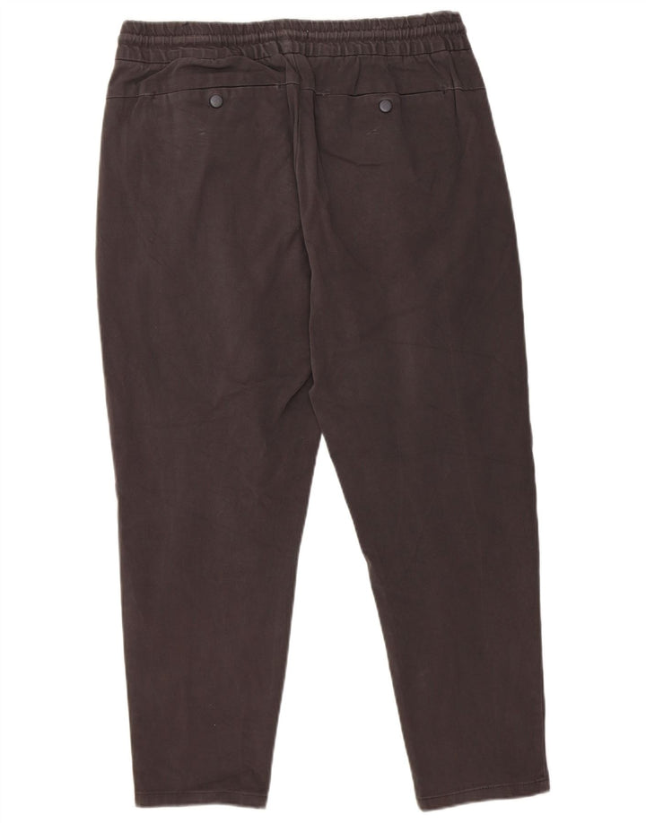 Zara Herre Pegged Cropped Trousers W32 L25 Grå Bomuld
