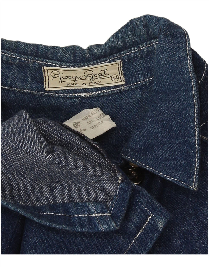 Giorgio Grati Dame denimjakke IT 44 Medium Blue Bomuld