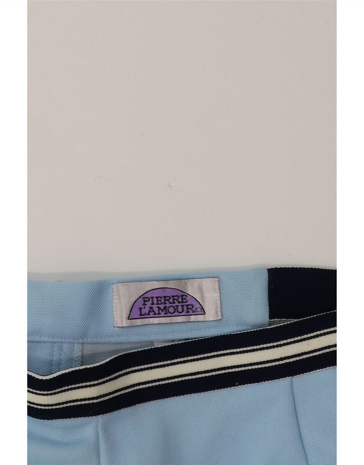 PIERRE LAMOUR Womens Chino Shorts W32 Medium Blue Colourblock Cotton Vintage Pierre Lamour and Second-Hand Pierre Lamour from Messina Hembry 