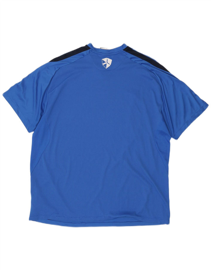 Nike Herre Dri Fit T-shirt Top 2XL Blå Colourblock Polyester