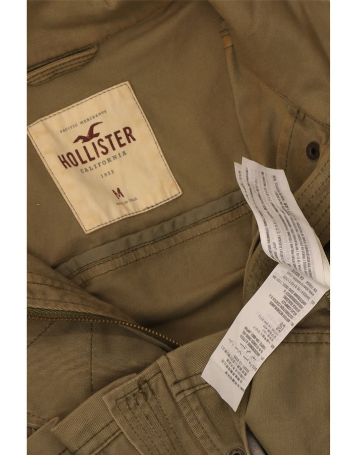 Hollister Kvinder Utility Jacket UK 12 Medium Khaki Bomuld