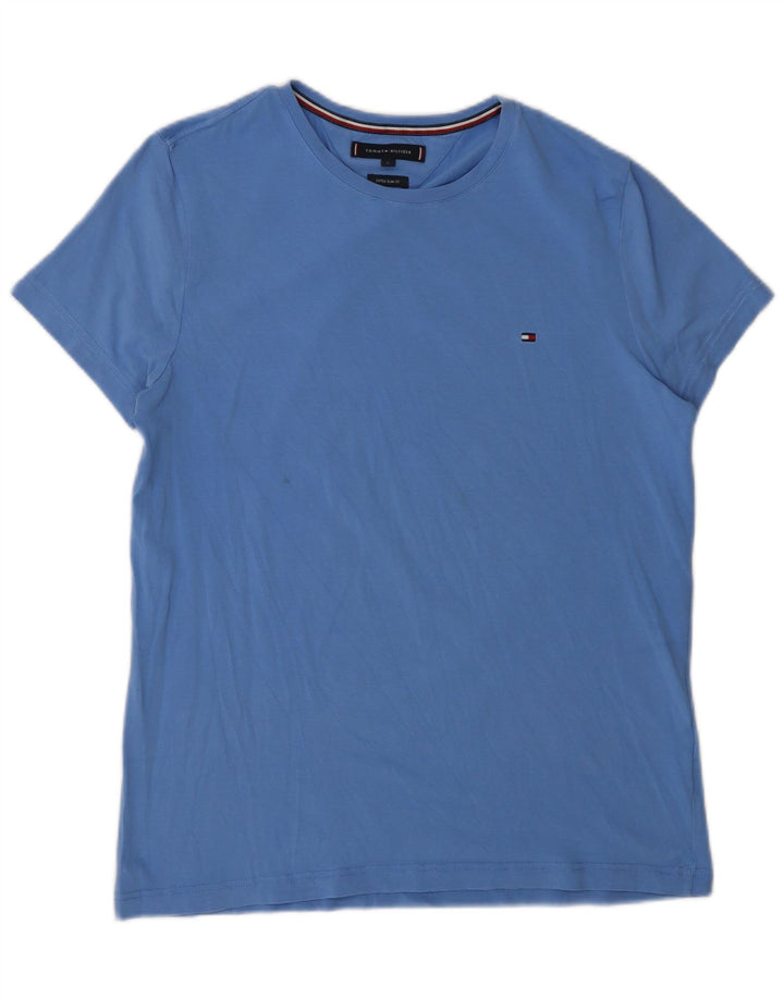 Tommy Hilfiger Herre Extra Slim T-Shirt Top Stor Blå Bomuld