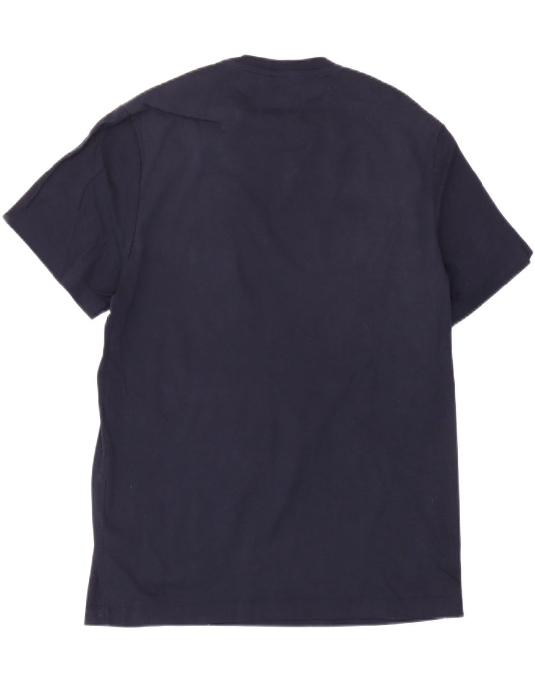 Massimo Dutti Herre T-Shirt Top Medium Marineblå Bomuld
