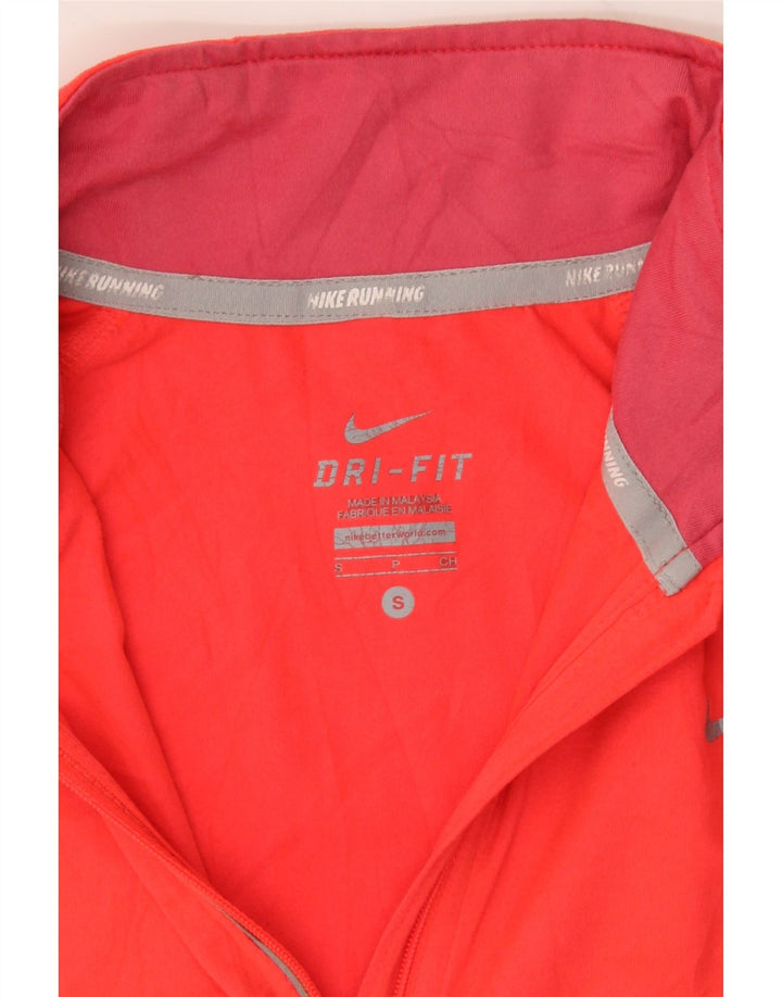 NIKE Womens Dri Fit Zip Neck Pullover Tracksuit Top UK 10 Small Pink Vintage Nike and Second-Hand Nike from Messina Hembry 