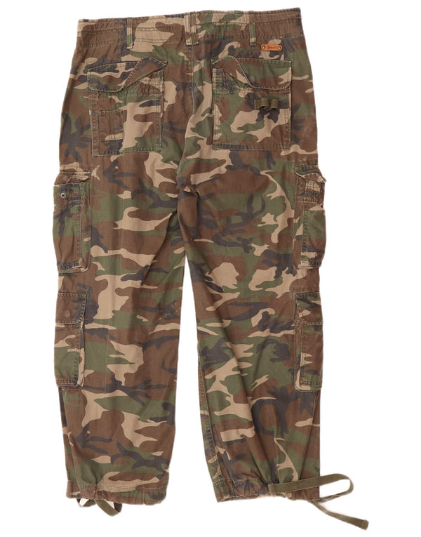 BRANDIT Straight Cargo Bukser til mænd 2XL W40 L28 Khaki Camouflage Bomuld