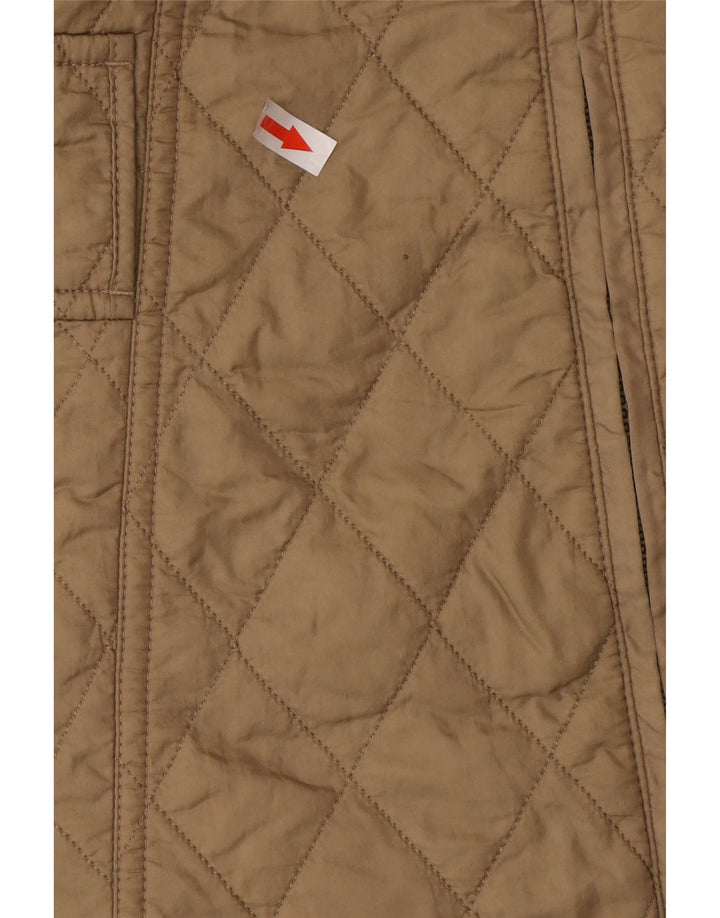 Barbour Quiltet jakke til kvinder UK 8 Lille beige polyamid