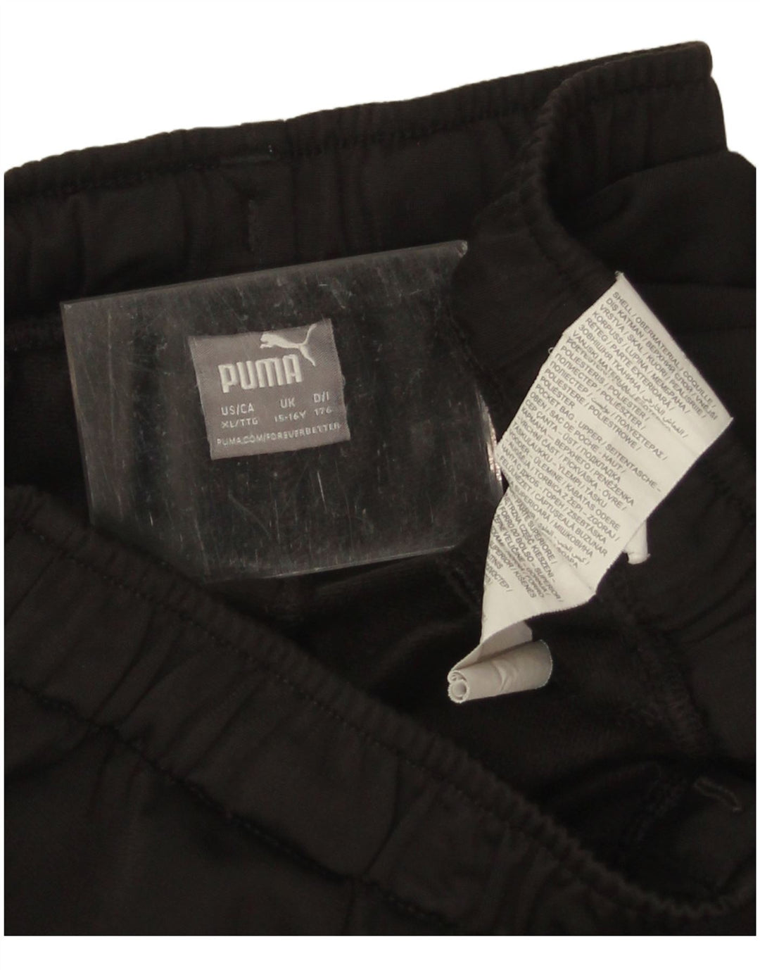 Puma Træningsdragtsbukser til drenge 15-16 år Sort polyester
