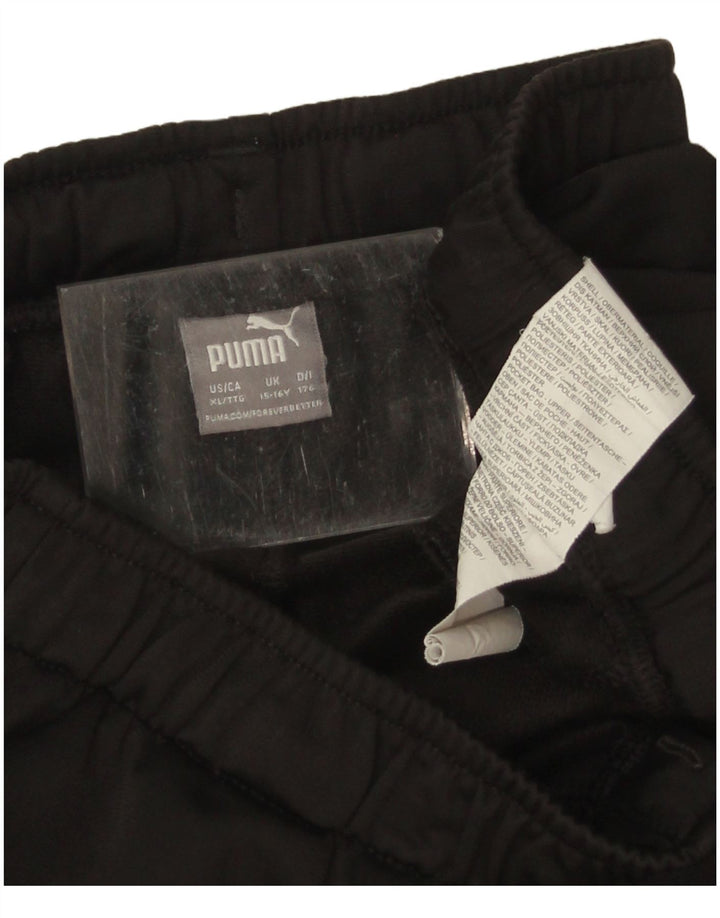 Puma Træningsdragtsbukser til drenge 15-16 år Sort polyester
