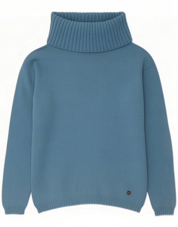 Guess Dame Rullehalstrøje Størrelse 3 Small Blue Wool