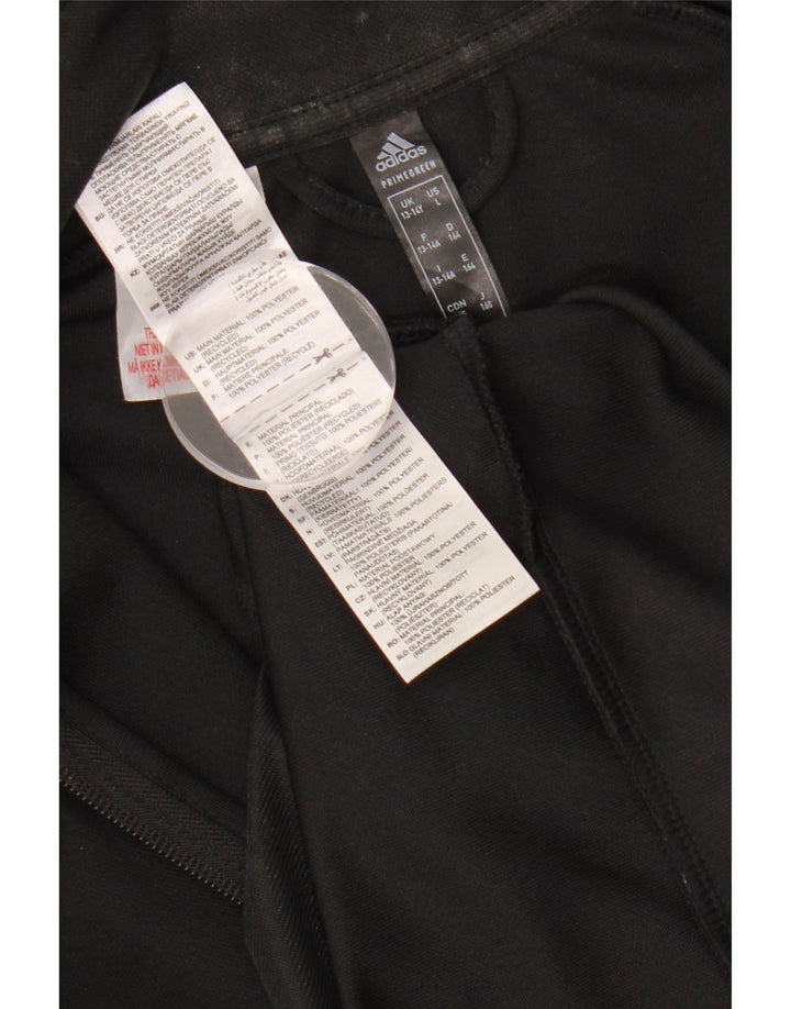 ADIDAS Boys Primegreen Træningsdragt Topjakke 13-14 År Sort Polyester