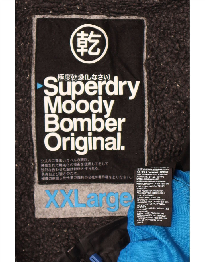 Superdry Herre The Windbomber Bomber Jacket UK 44 2XL Sort Bomuld