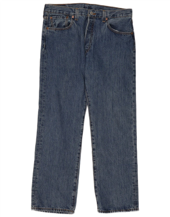 Levi's Herre 501 Straight Jeans W35 L30 Blå Bomuld