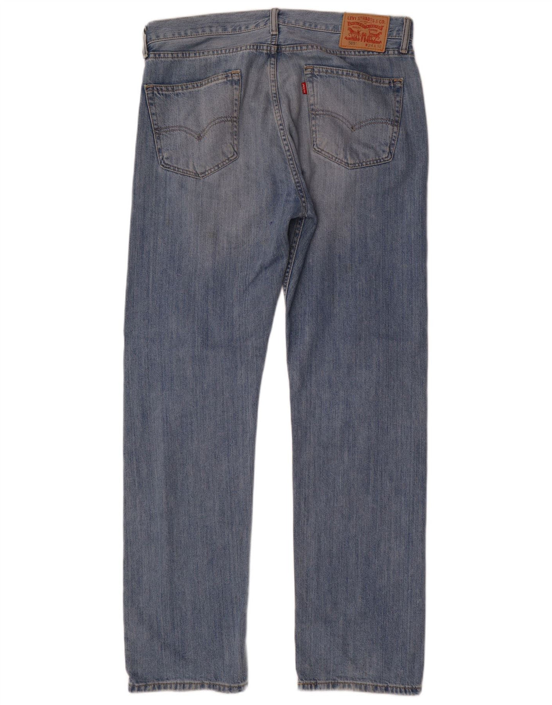 Levi's Herre 505 Straight Jeans W34 L32 Blå Bomuld