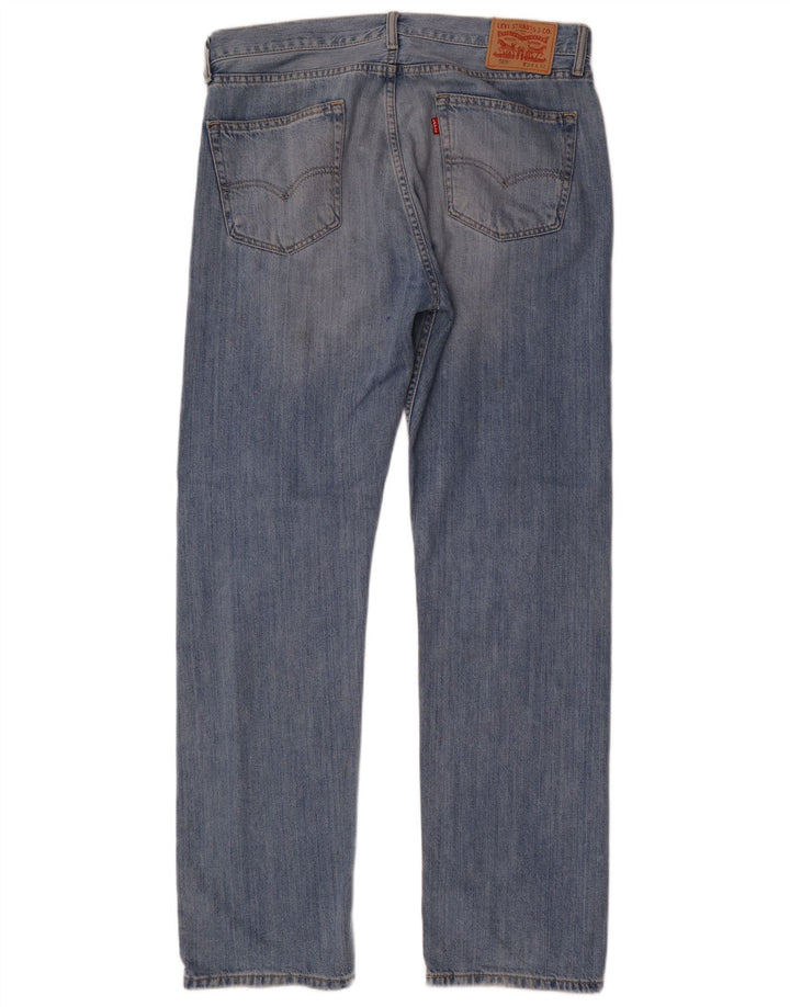 Levi's Herre 505 Straight Jeans W34 L32 Blå Bomuld