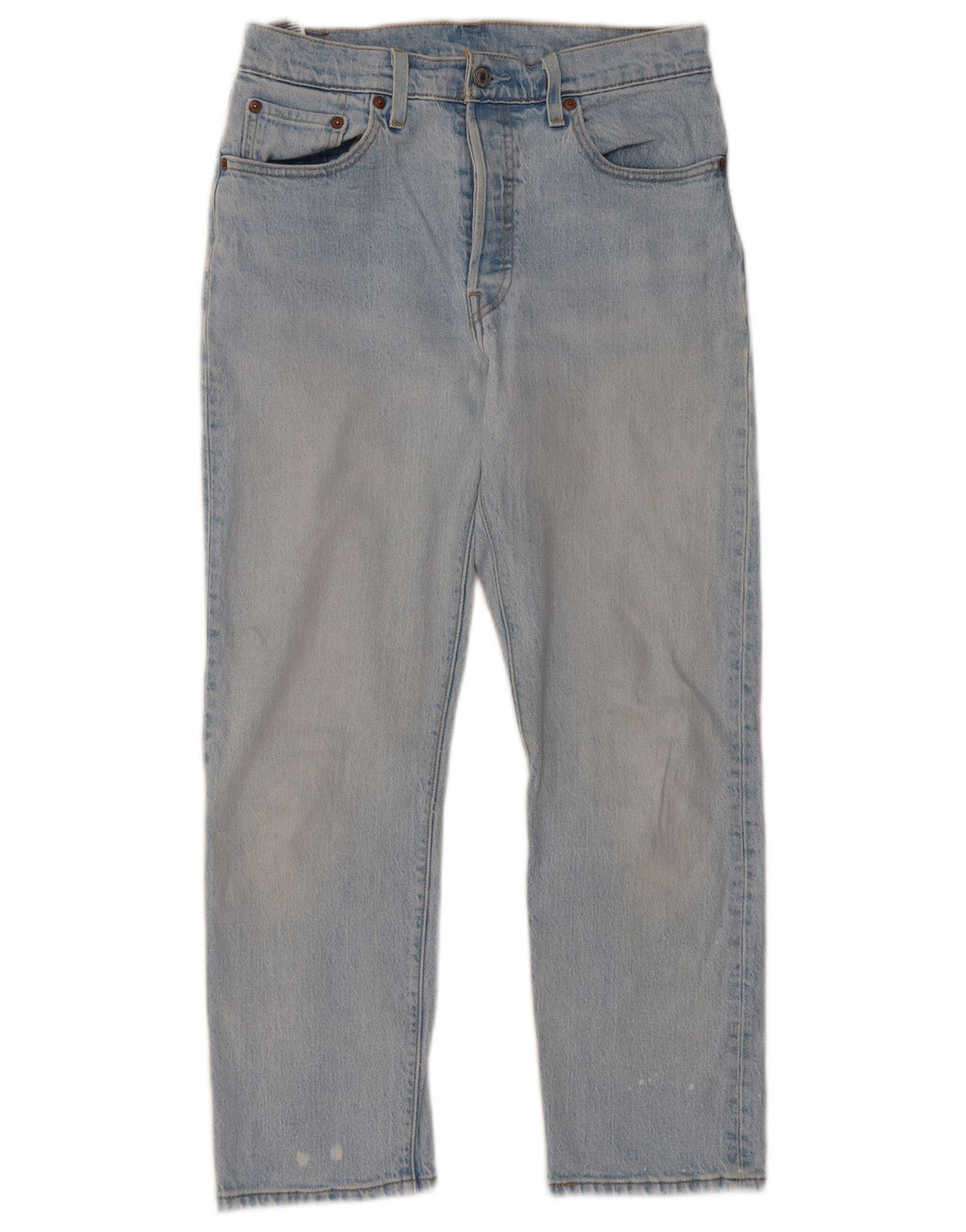 Levi's Dame 501 Straight Jeans W28 L26 Blå Bomuld