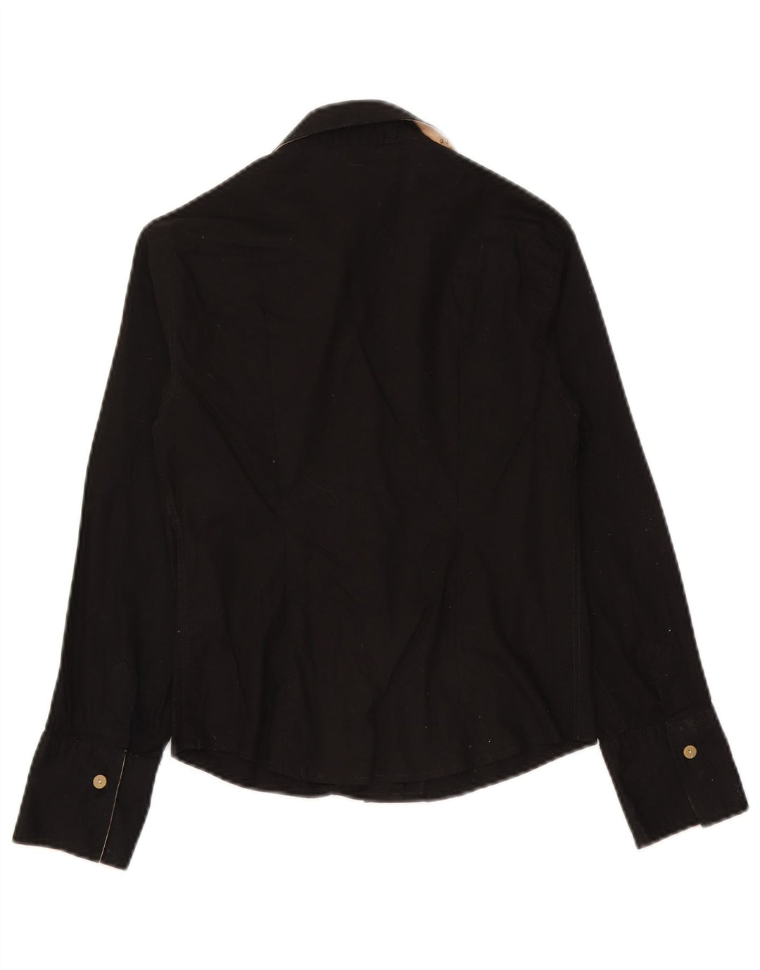 ALVIERO MARTINI Dameskjorte UK 12 Medium Sort Bomuld