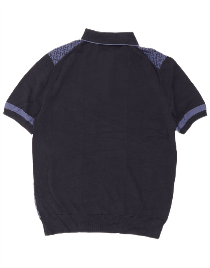 Marks & Spencer Herre Autograph Polo Neck Jumper Sweater Medium Navy Blue