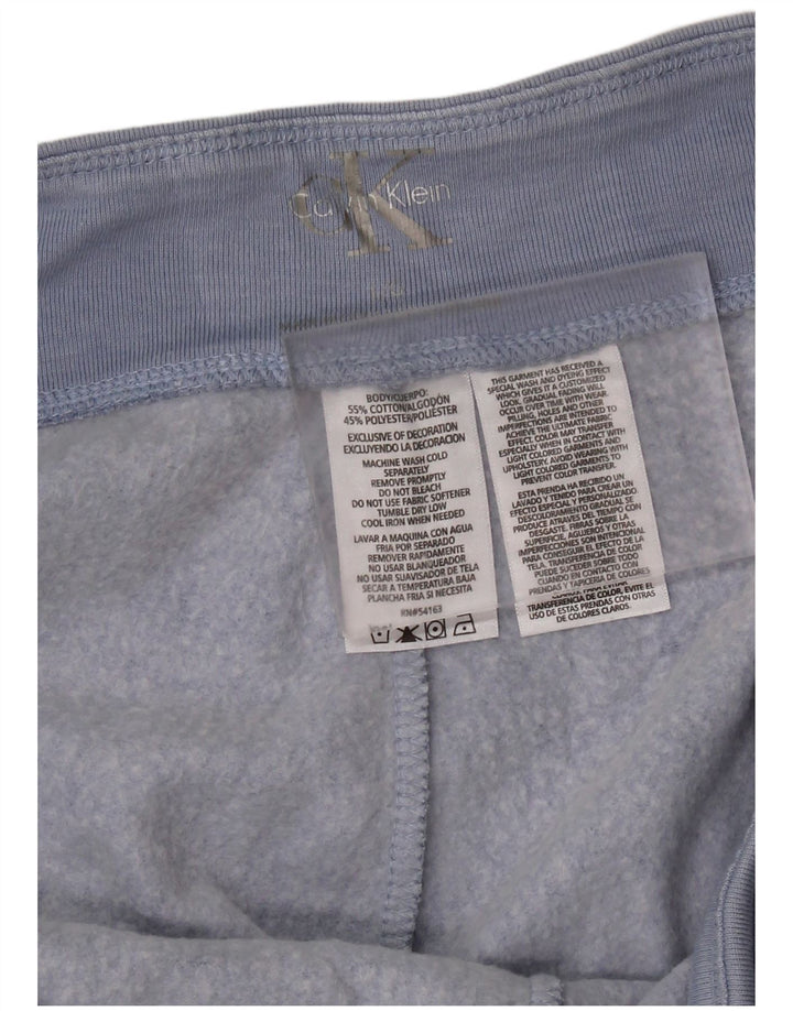 CALVIN KLEIN Dame Capri træningsdragt Bukser Joggers UK 16 Large Blue