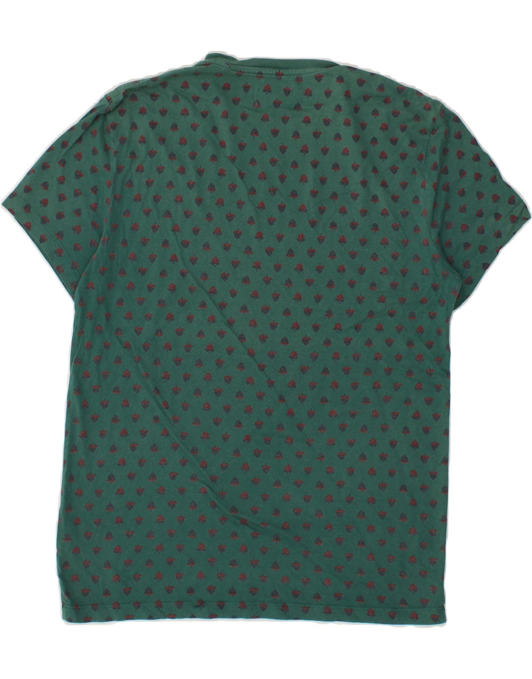 JACK WILLS Mens Abstract Pattern T-Shirt Top XS Green Cotton Vintage Jack Wills and Second-Hand Jack Wills from Messina Hembry 