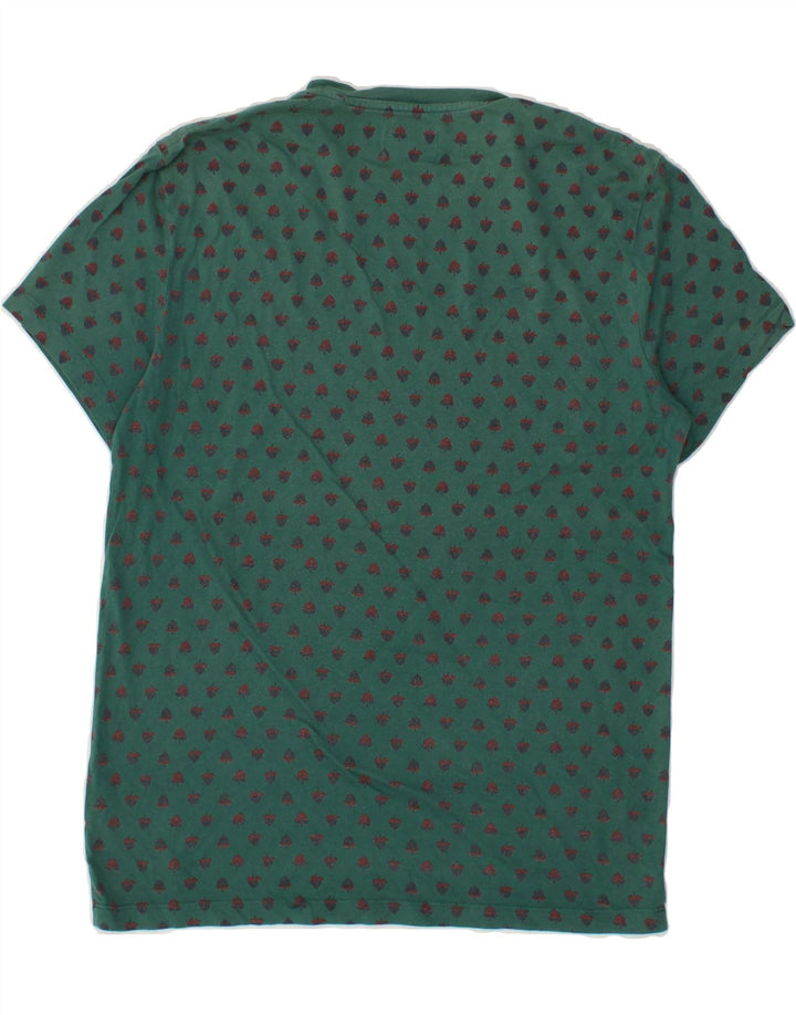 JACK WILLS Mens Abstract Pattern T-Shirt Top XS Green Cotton Vintage Jack Wills and Second-Hand Jack Wills from Messina Hembry 