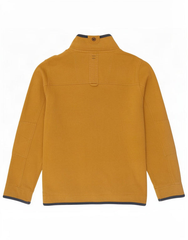 Fat Face Herre The Airlie Zip Neck Sweatshirt Jumper 2XL Gul Bomuld