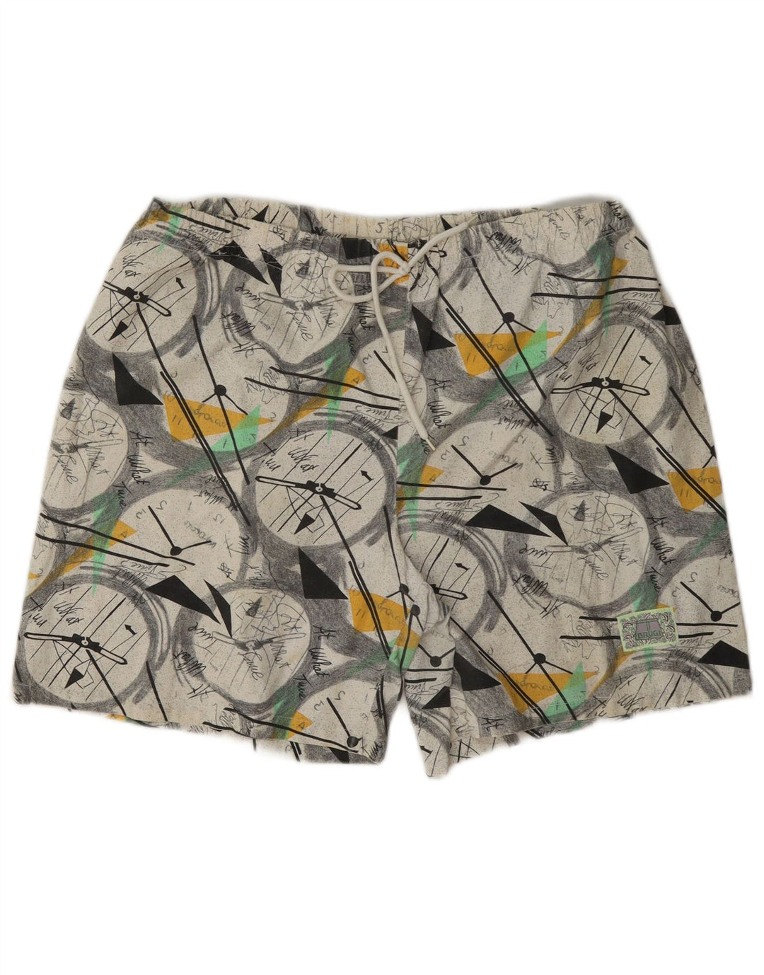 Vintage herre sportsshorts store flerfarvede geometriske