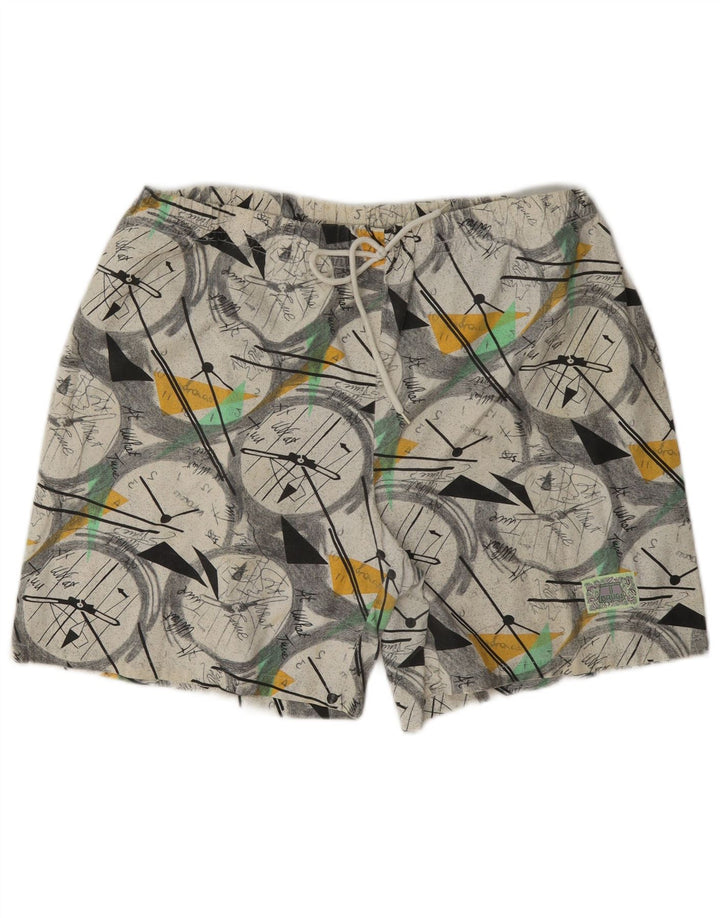Vintage herre sportsshorts store flerfarvede geometriske