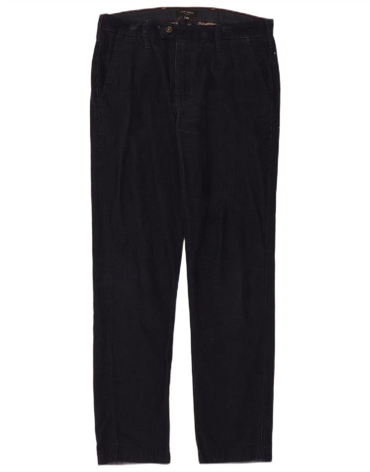 Ted Baker Dame Slim Corduroy Bukser W32 L31 Navy Blue