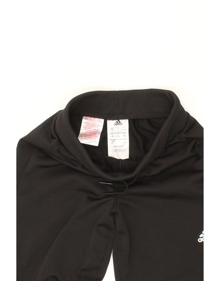 ADIDAS Boys Tracksuit Trousers Joggers 7-8 Years Black Polyester Vintage Adidas and Second-Hand Adidas from Messina Hembry 