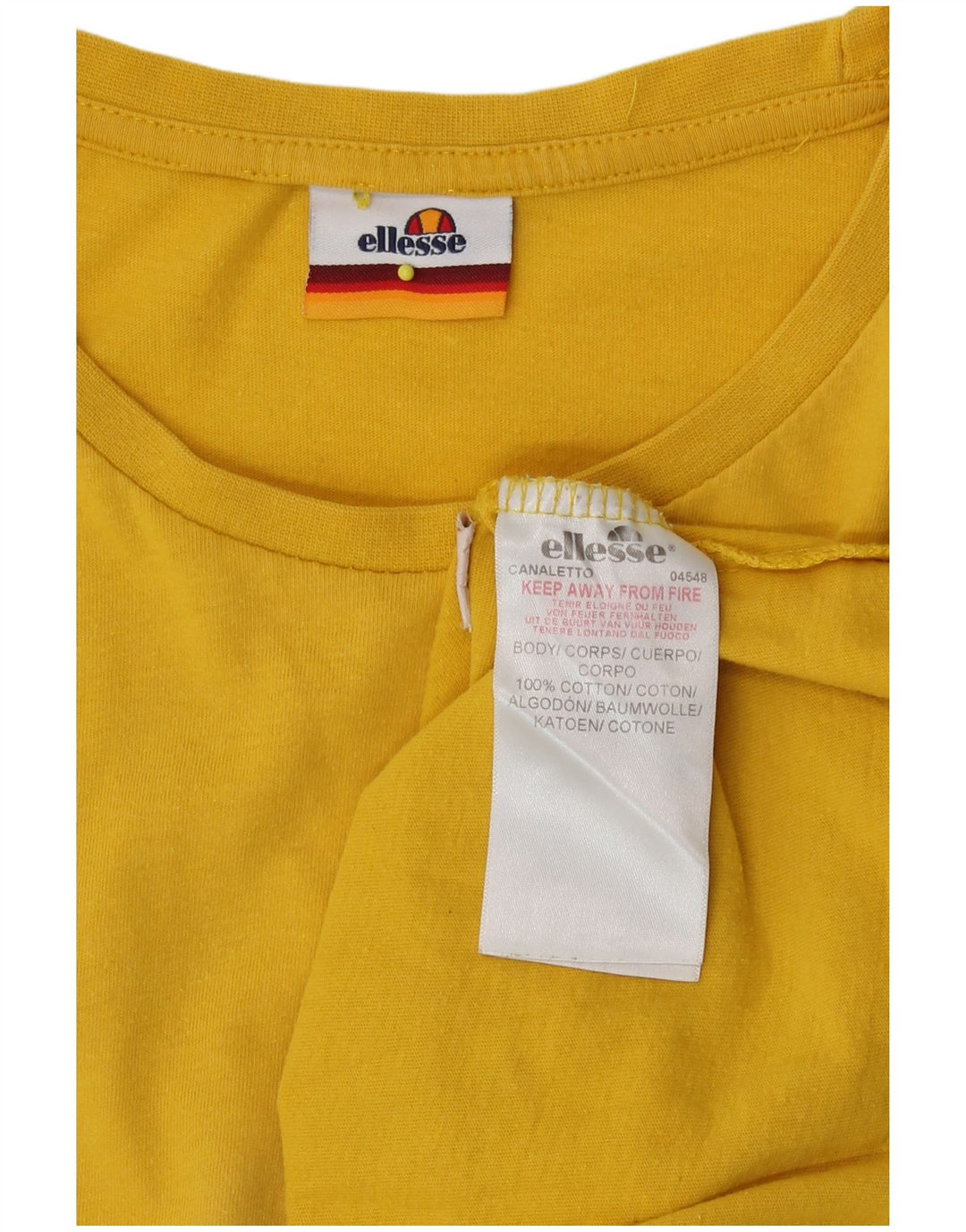 Ellesse Herre T-Shirt Top Medium Gul Bomuld
