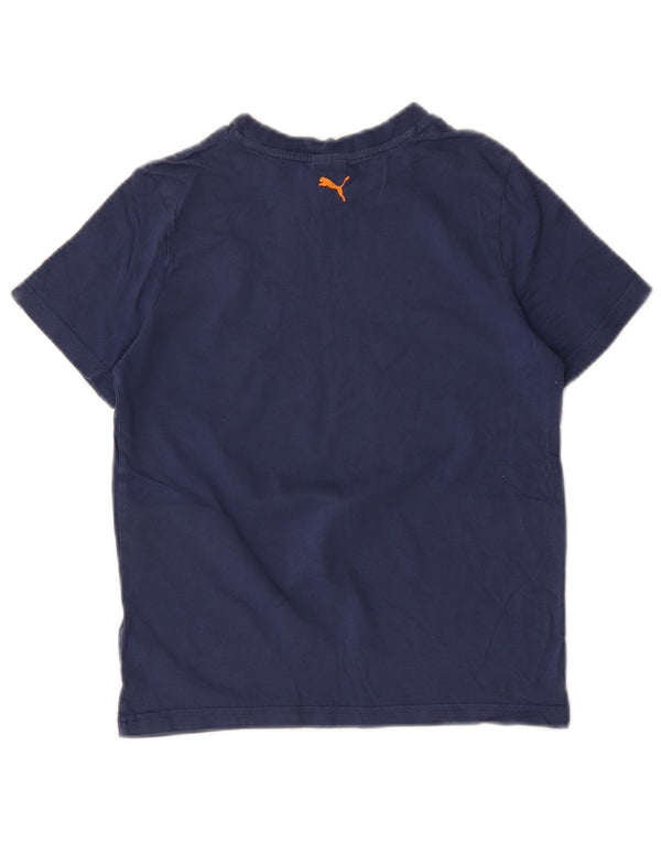 Puma drenge grafisk t-shirt top 11-12 år marineblå bomuld