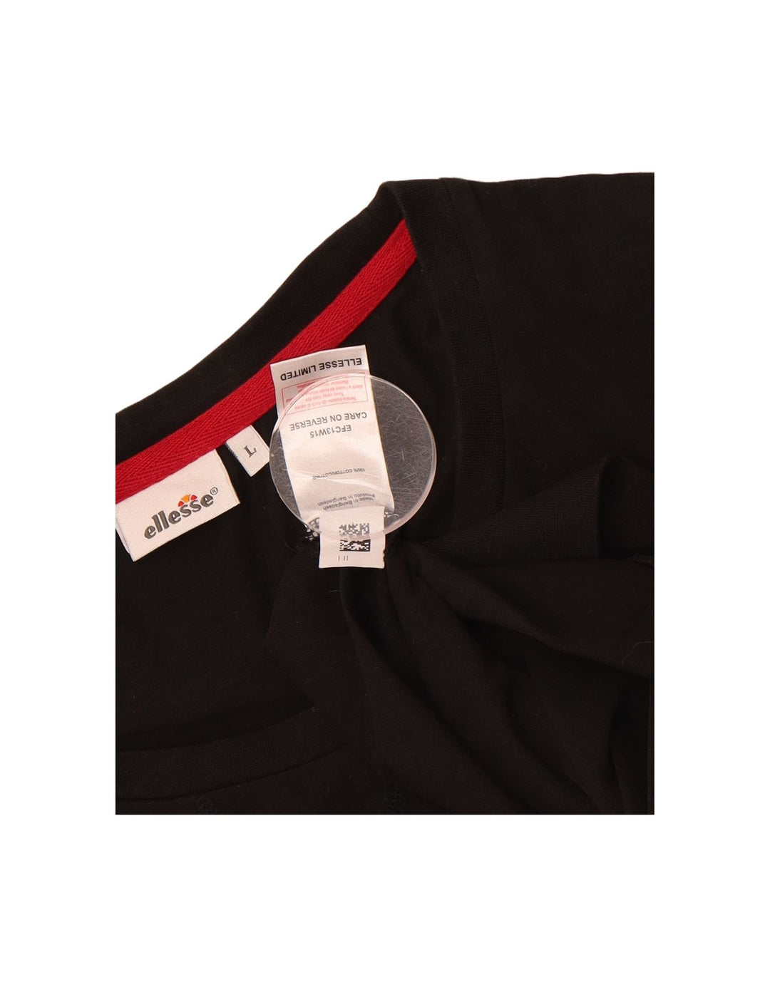 ELLESSE Womens Graphic Top 3/4 Sleeve UK 16 Large Black Cotton Vintage Ellesse and Second-Hand Ellesse from Messina Hembry 