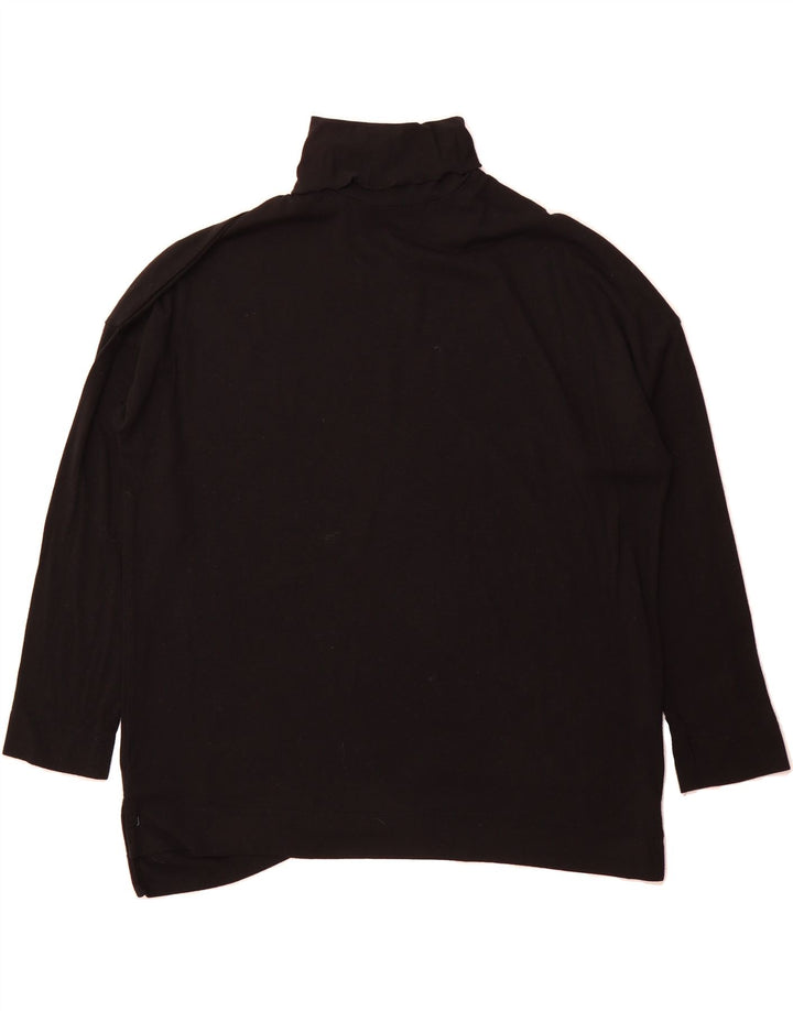 ZARA Womens Oversized Roll Neck Top Long Sleeve UK 10 Small Black Vintage Zara and Second-Hand Zara from Messina Hembry 