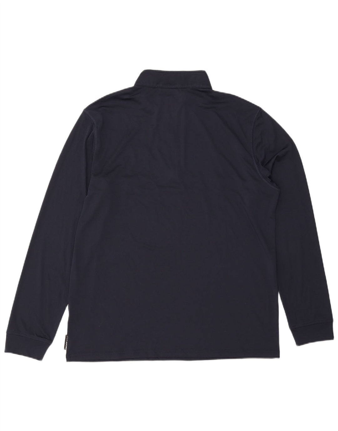 Dkny Herre Zip Neck Pullover Træningsdragt Top XL Navy Blue Colourblock
