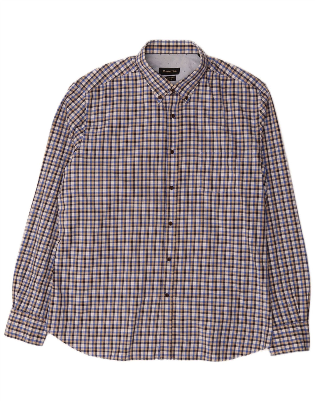 Massimo Dutti herreskjorte 2XL blå ternet