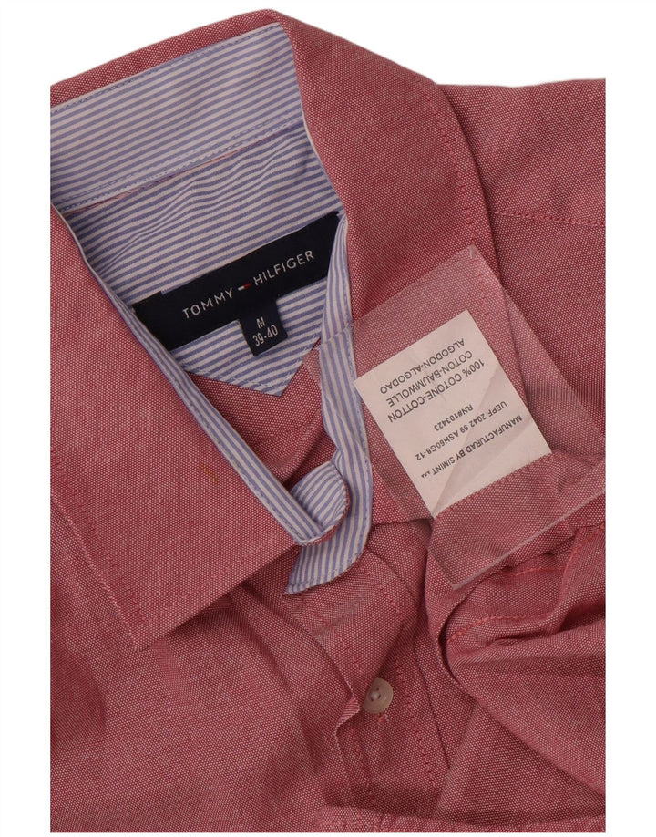 Tommy Hilfiger Herreskjorte Størrelse 39/40 Medium Rød Bomuld