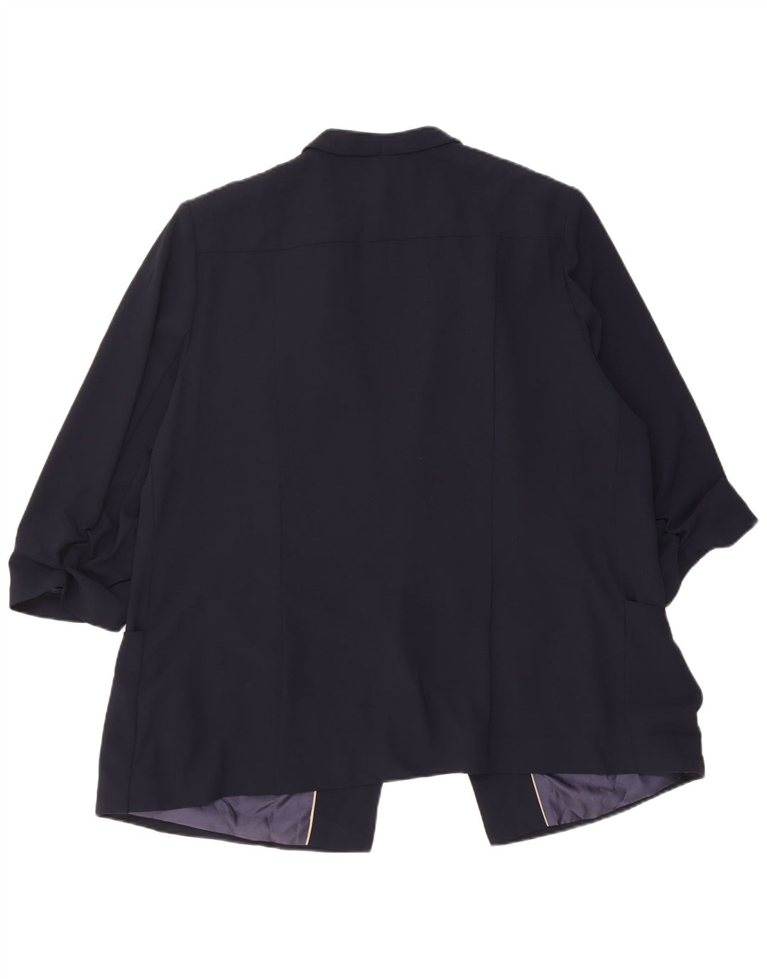 Marks & Spencer Dame 3/4-ærmet åben blazerjakke UK 20 2XL Marineblå