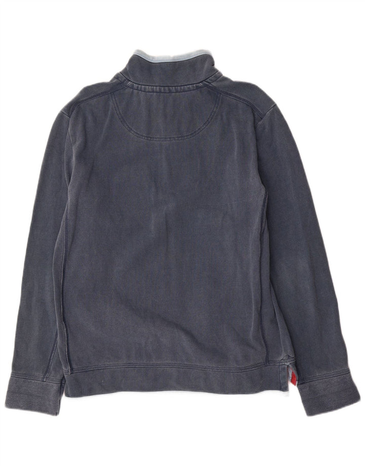 Fedt ansigt herre lynlås-hals sweatshirt jumper medium marineblå bomuld