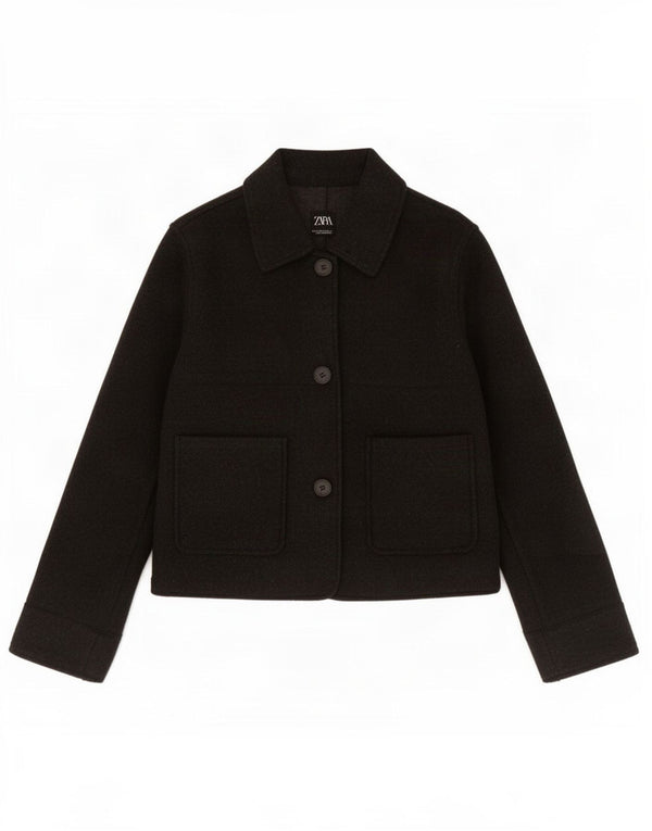 Zara Dame 3-knaps blazerjakke UK 6 XS Grå Polyester