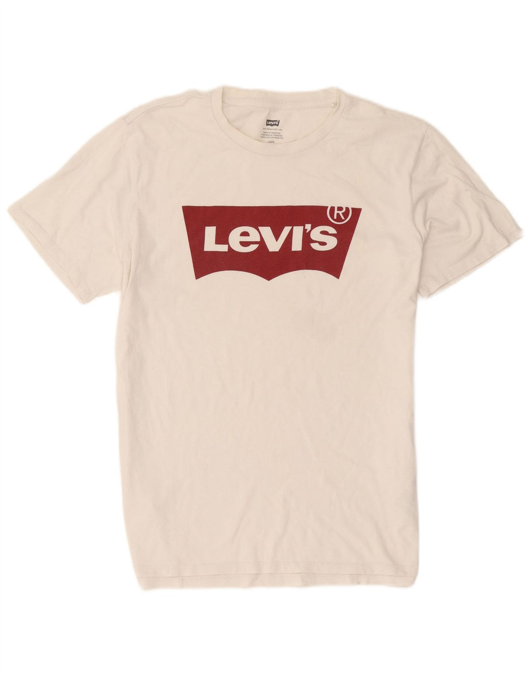 Levi's Herre grafisk T-shirt Top Stor hvid bomuld