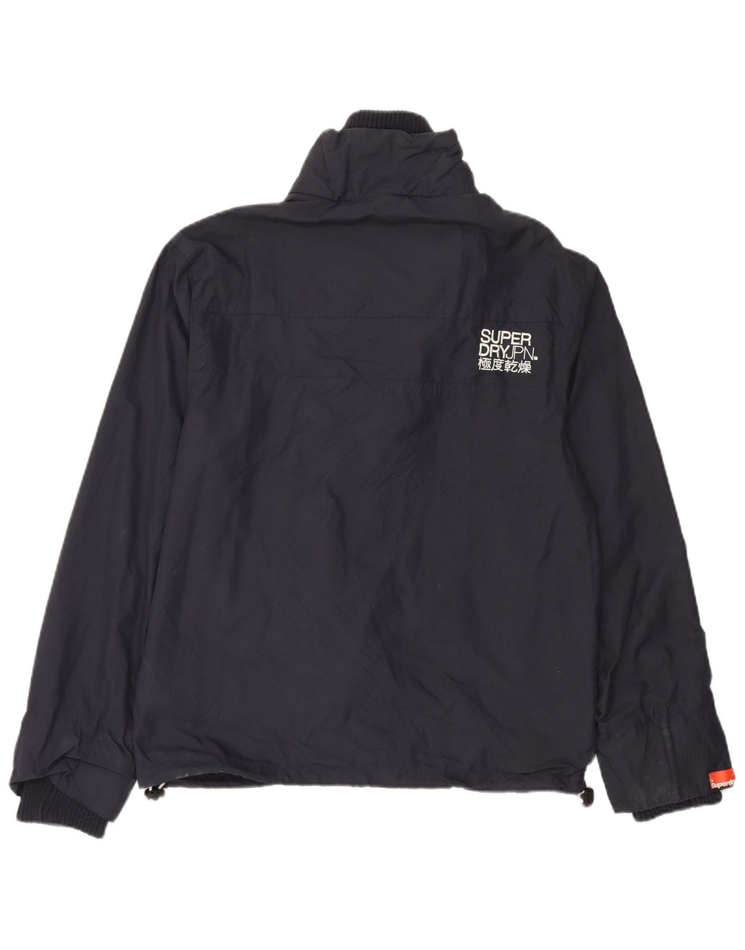 SUPERDRY Herre The Windcheater Grafisk regnjakke UK 40 Large Navy Blue