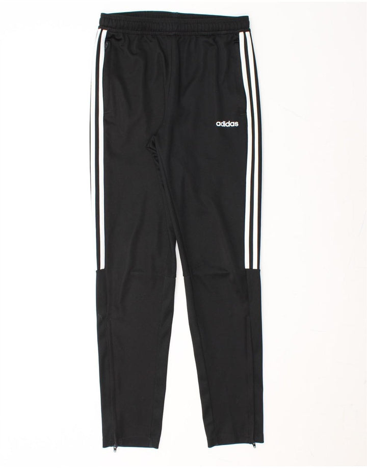 ADIDAS Boys Tracksuit Trousers 13-14 Years Black Polyester Vintage Adidas and Second-Hand Adidas from Messina Hembry 