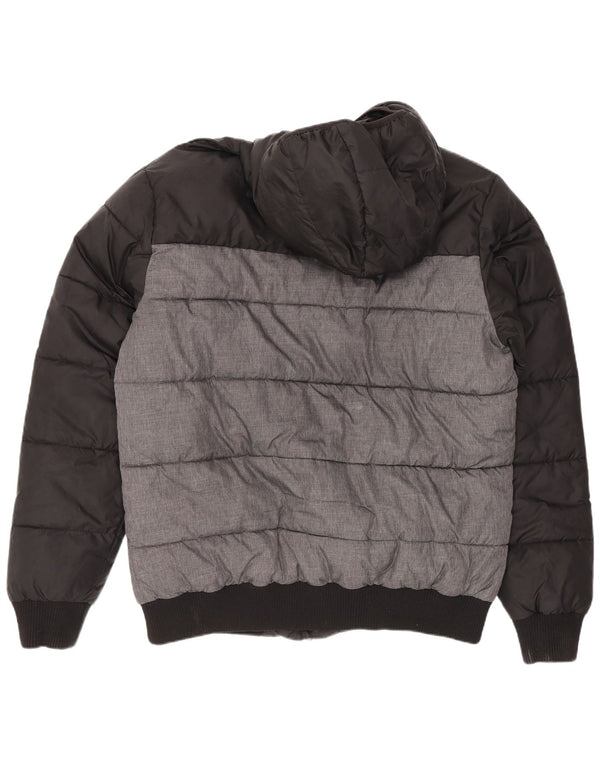 Ellesse Herre hættepolstret jakke UK 40 Large Black Colourblock Polyamid