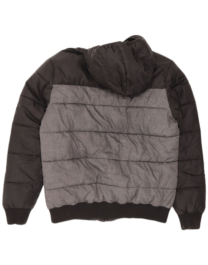 Ellesse Herre hættepolstret jakke UK 40 Large Black Colourblock Polyamid