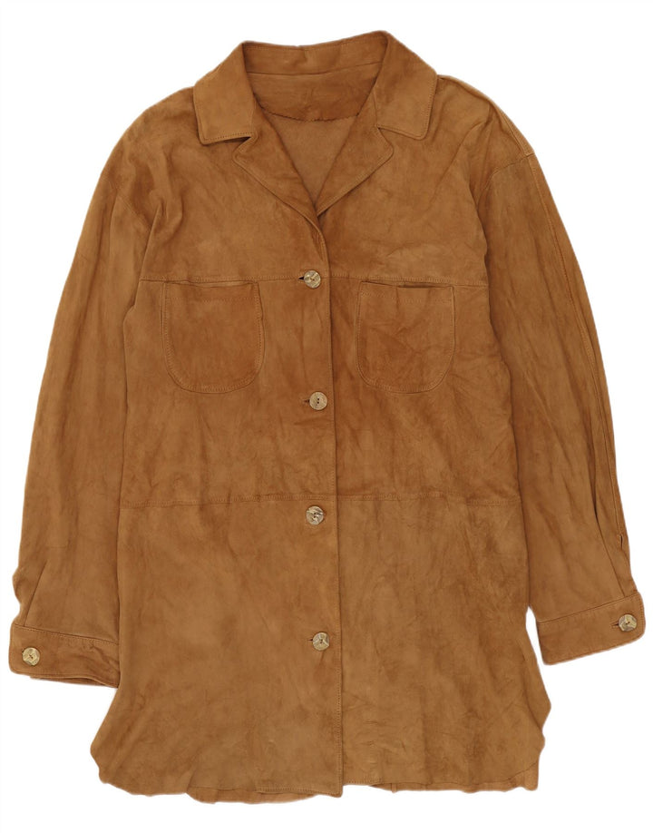 Vintage ruskindsfrakke til kvinder IT 42 Medium Beige Læder