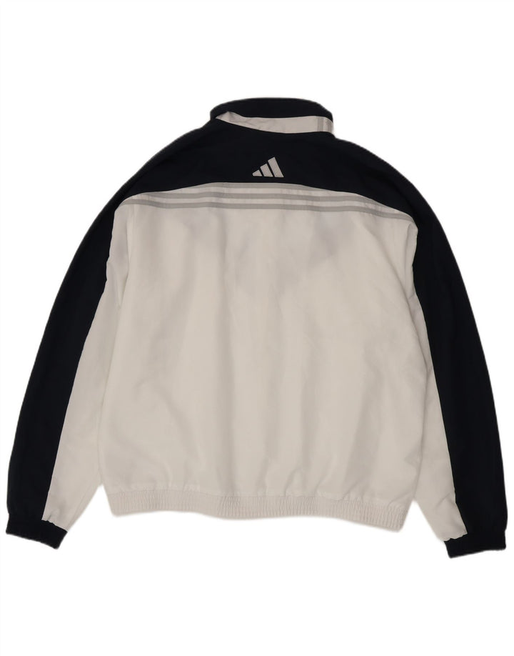 Adidas Træningsdragt til mænd Topjakke UK 44/46 Stor hvid Colourblock Polyester