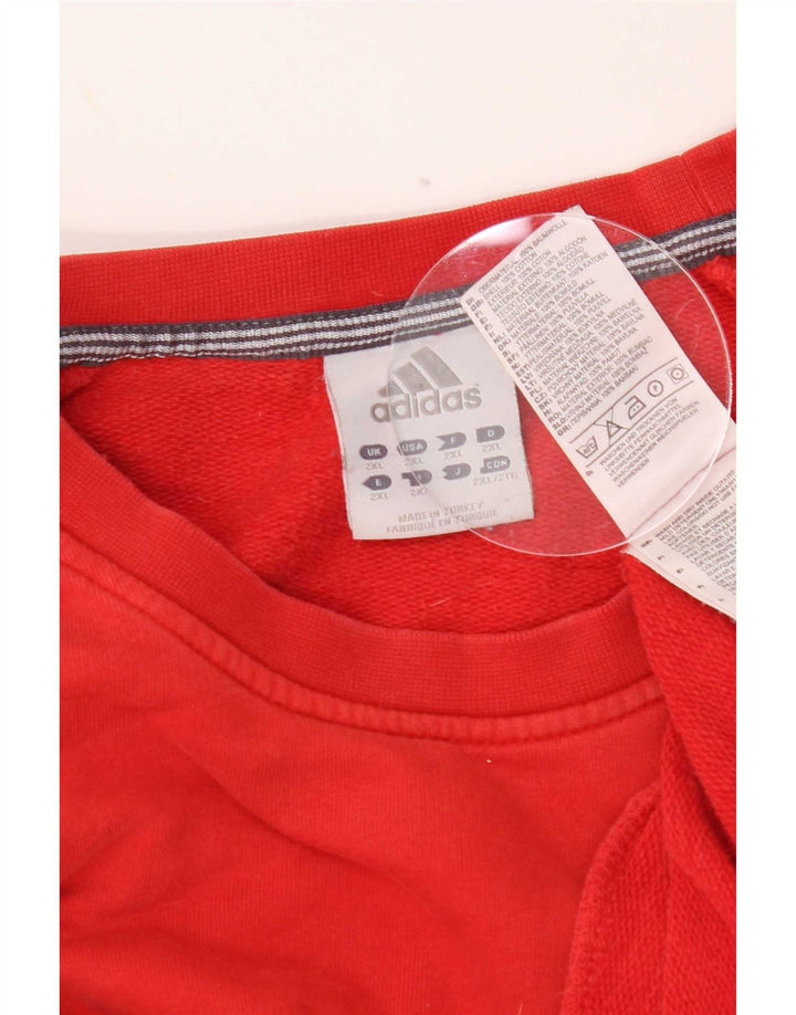 Adidas Herre Sweatshirt Jumper 2XL Rød Bomuld