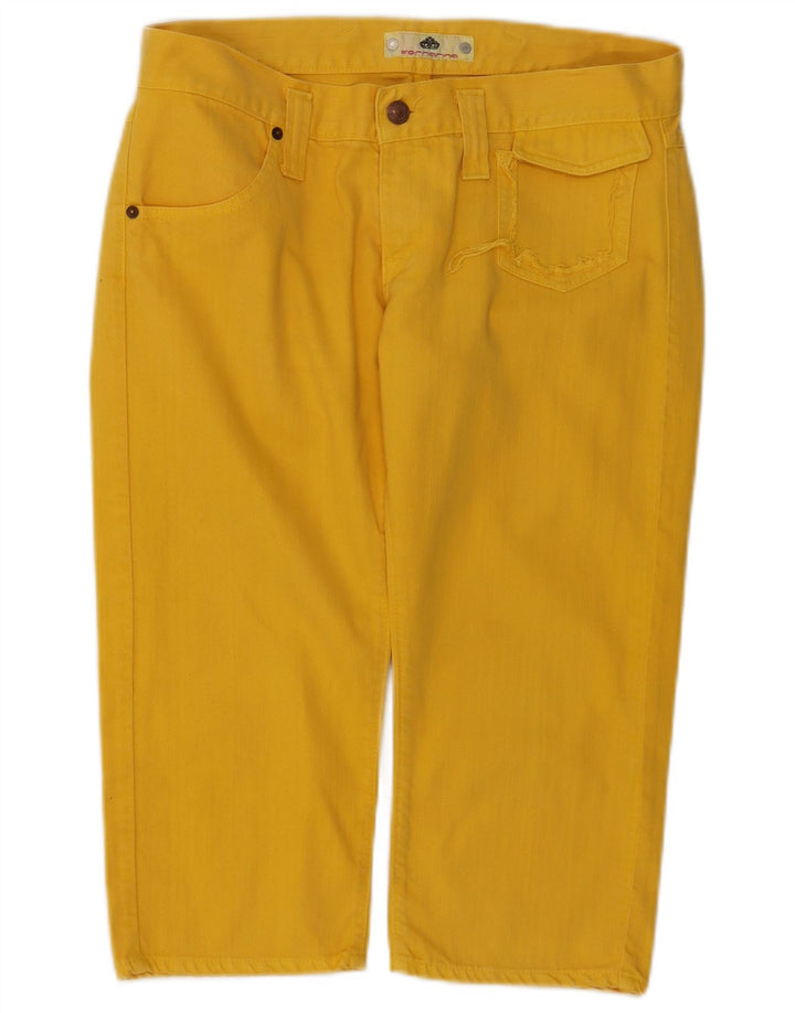 Fornarina Dame Capri Jeans W31 L19 Gul Bomuld