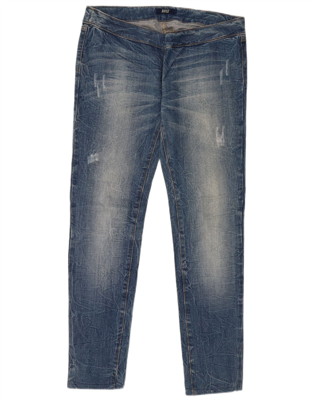 Rifle Dame Distressed Slim Jeans IT 44 Medium W34 L30 Blå Bomuld